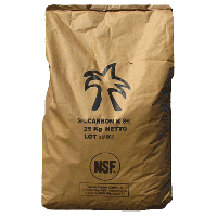 Гранулированный кокосовый активированный уголь Silcarbon K814 special в бумажном мешке.